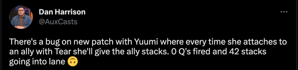 Lỗi của Yummi được chia sẻ trên Twitter