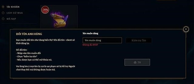 Bug hack điểm elo bằng thẻ đổi tên Bug hack điểm elo bằng thẻ đổi tên