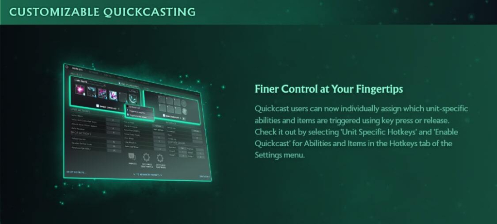 Tinh năng mới trong Dota 2 cập nhật 7.32 - Tùy Chỉnh Quickcasting Tinh năng mới trong Dota 2 cập nhật 7.32 - Tùy Chỉnh Quickcasting