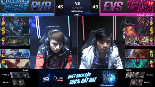 PVB vs EVS game 1 bp